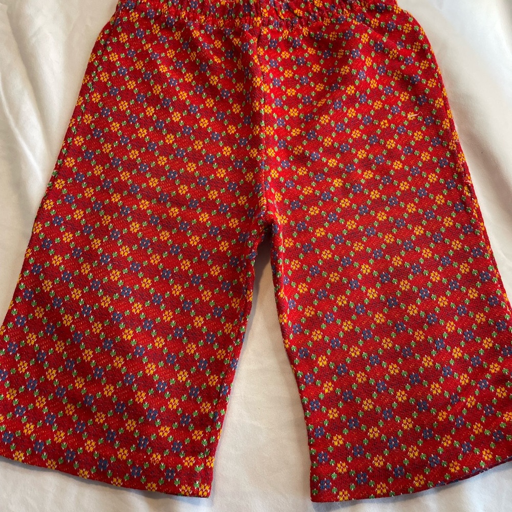 Carter's Vintage Red and Yellow Bottoms with Geometric Pattern